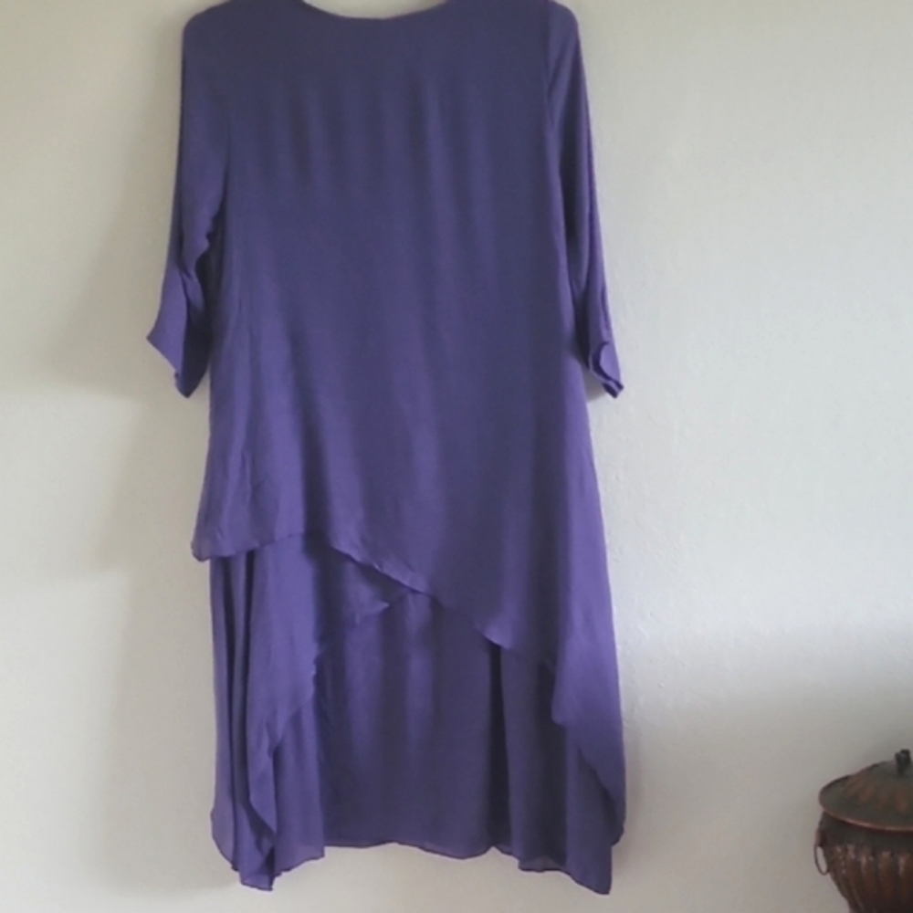 Aria Purple Midi Dress. Athena Lagenlook Scandi Girl. Sz.L NWT. - Picture 3 of 14